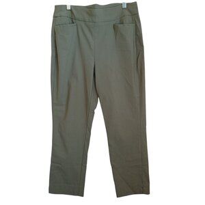 Chicos Pull On Pants So Slimming Brigitte Sage Leaf Green Stretch Womens 6